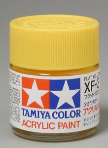 TAMIYA 壓克力系水性漆 23ml 消光黃色 XF-